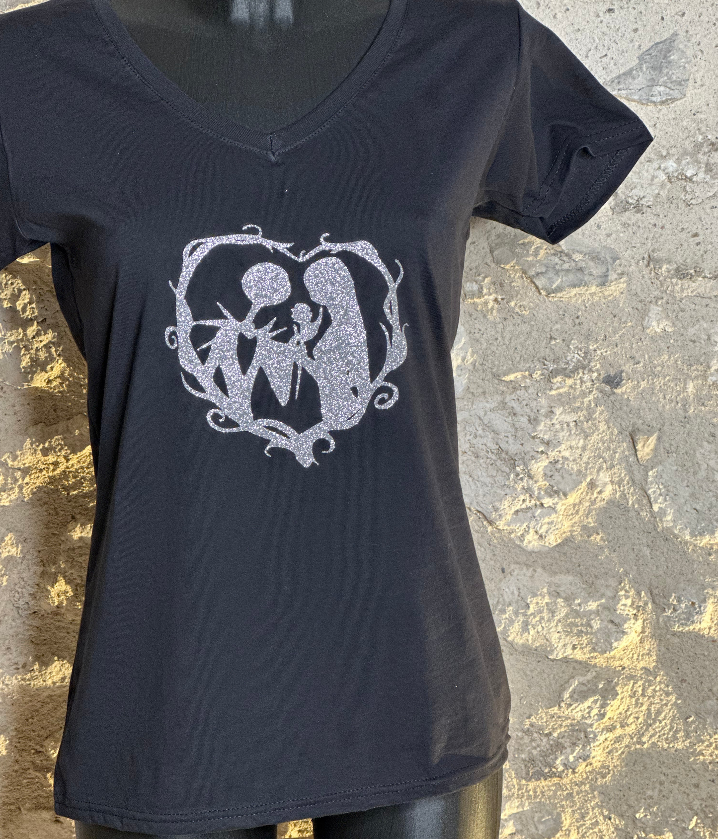 T-shirt femme-Les noces funèbres-Effet glitter
