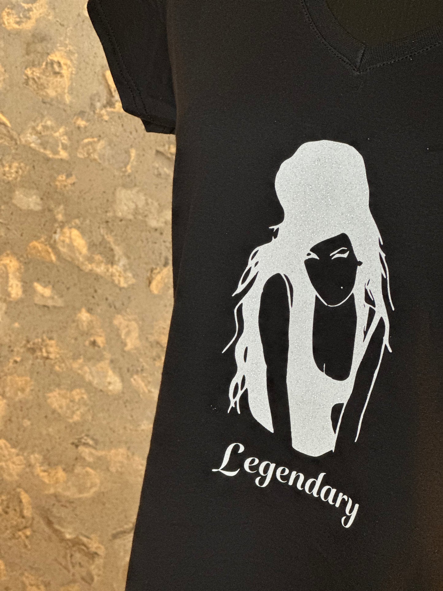T-shirt femme -Amy Wiinehouse Legendary-Effet glitter