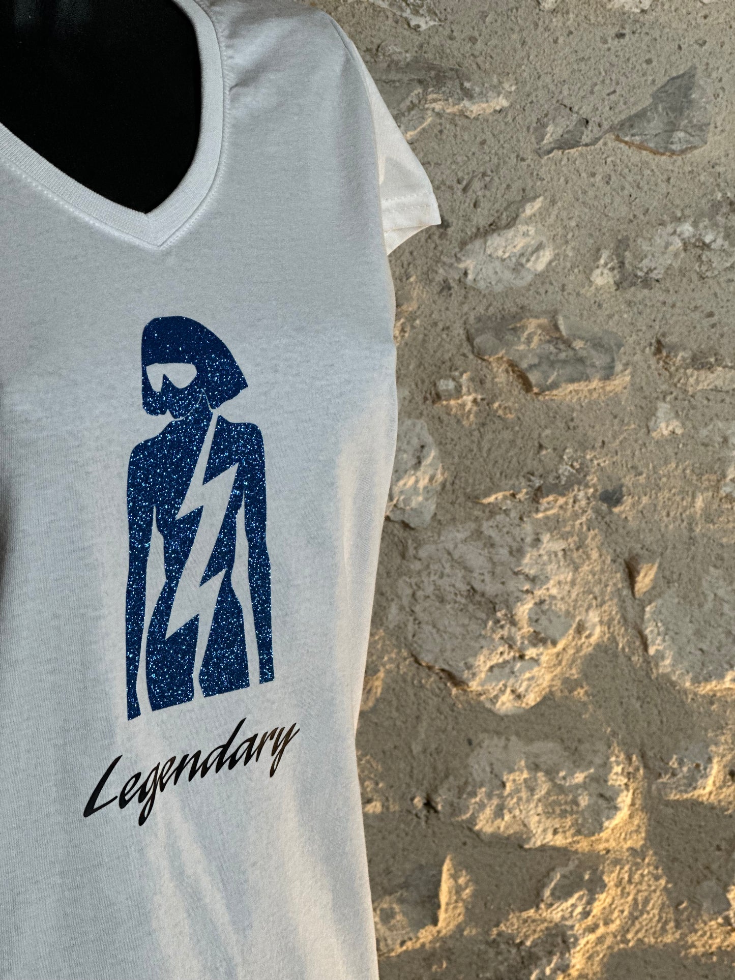 T-shirt femme-Lady Gaga-Legendary- Effet glitter