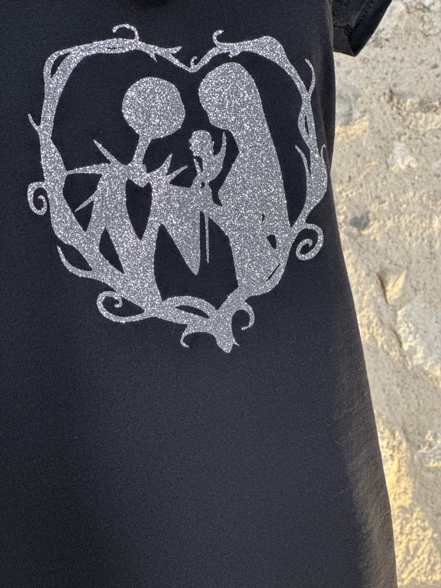 T-shirt femme-Les noces funèbres-Effet glitter